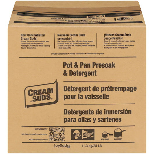 Joy Suds Cream Suds Presoak & Detergent Zero Phosphate 25 Pound 1 - 25 Pound