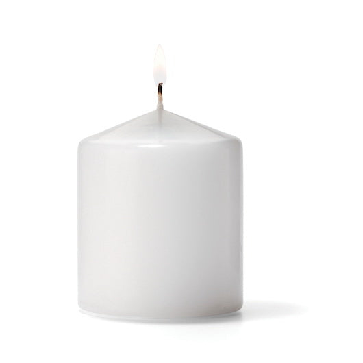 Hollowick Inc. White 3" D X 3" H Pillar Candle 1 - 12 Each - 1 Per Case