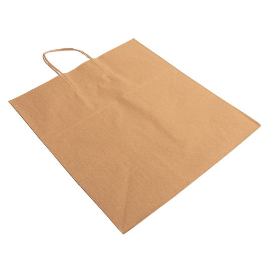 Amercare Royal Twisted Handle Kraft Paper Bag 14" X 10" X 15.75" 200 - 1 Per Case