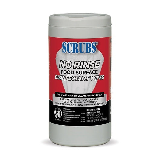 Itw Pro Brands/atlantic Mills Scrubs(r) No Rinse Food Surface Disinfectantwipes - 6 Per Case