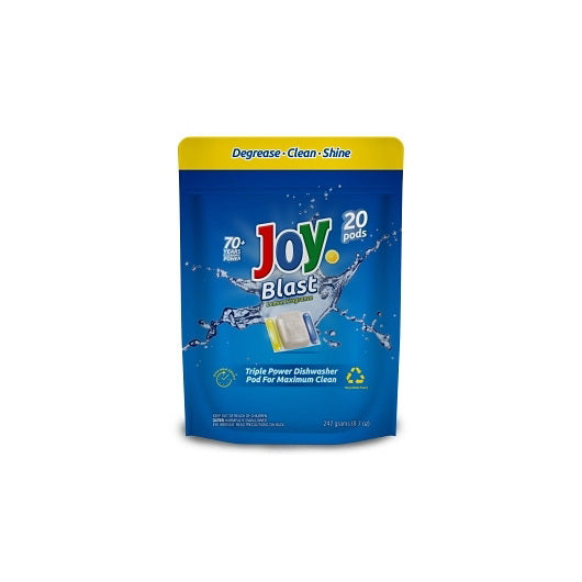 Joy Suds Joy Blast Lemon Fragrance 3 Chamber Dishwasher Pod 20 Pods 6 - 20 Cnt - 20 Count - 6 Per Case