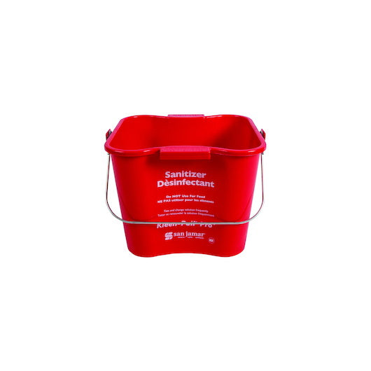 San Jamar Kleen-pail Pro 6 Quart - Red