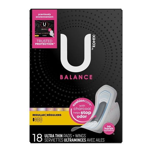 Kimberly Clark U By Kotex Suprprem Ultrathn Regwng Pad 18 - 18 Count - 6 Per Case