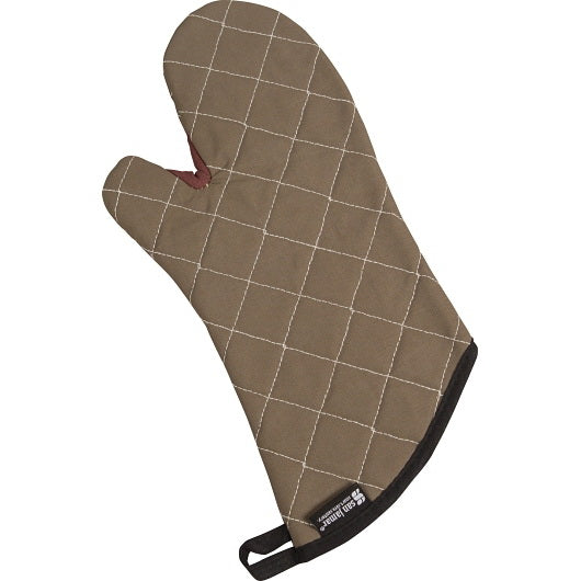 San Jamar Bestguard with Kevlar Webguard Oven Mitt Protects to 450 F 15" Tan - 1 Per Case