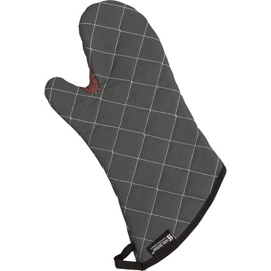 San Jamar Bestguard with Kevlar Webguard Oven Mitt Protects to 450 F 15" Black - 1 Per Case