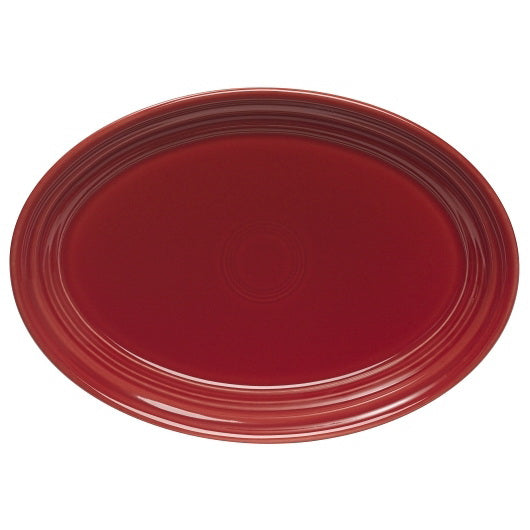 Fiesta Tableware Fiesta Oval Platter 13 5/8 in X 9 1/2 in Fiesta Scarlet 1 - 1 Dozen - 1 Per Case