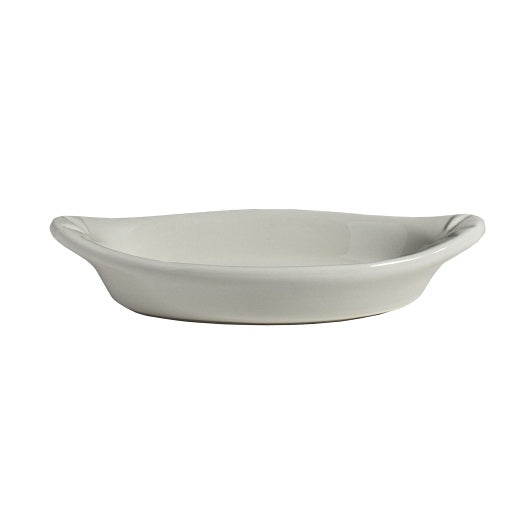 Hall China Company Hall China Embossed Handle Oval Rarebit 8 1/4 in X 4 1/4 in (8 Ounce) White 1 - 2 Dozen