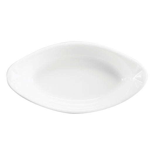 Hall China Company Hall China Embossed Handle Oval Rarebit 9 5/8 in X 4 7/8 in X 1 3/4 in (12 Ounce) White 1 -2 Dozen