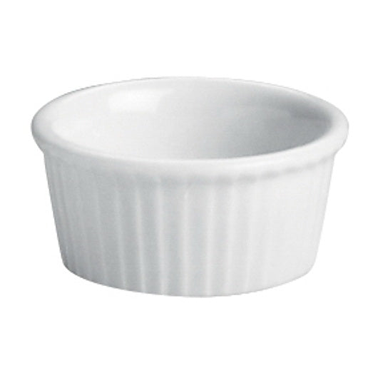 Hall China Company Hall China Fluted Ramekin 2 1/4 in X 1 1/4 in (1 Ounce) White 1 - 6 Dozen