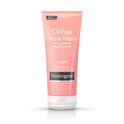 Kenvue Neutrogena Oil-free Acne Wash Foaming Scrub Pink Grapefruit 4 - 3 - 6.7 Ounce