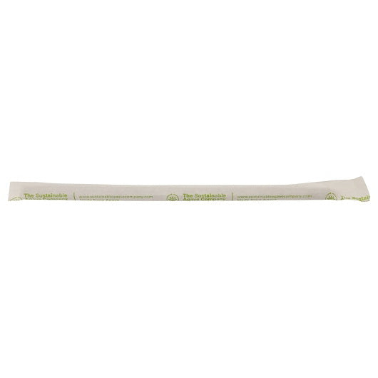 Sustainable Agave The Sustainable Agave Company 10" Agave Brown Jumbo Straws - Wrapped 1 - 5000 Pc - 1 Per Case