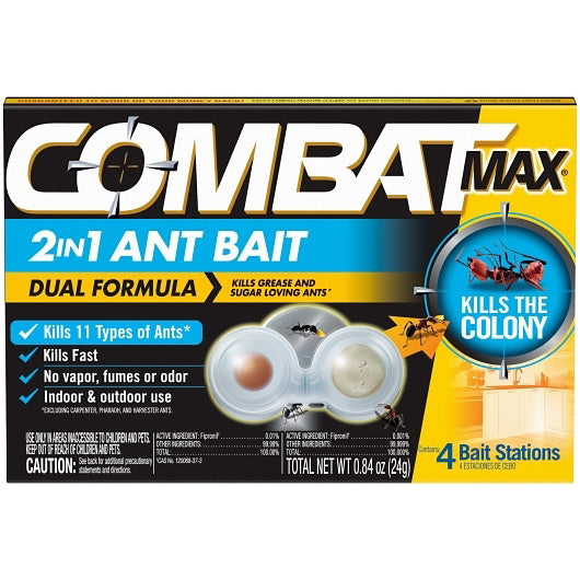 Dial Corporation Combat Max 2 in 1 Ant Bait 4 St/8 Cs - 0.84 Ounce - 8 Per Case