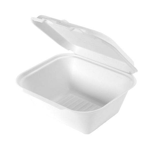 Genpak - Hinged Large Hinged Deep White Container 4 - 50 Each - 4 Per Case