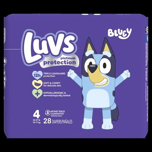 P&g Retail- Health & Beauty Luvs Platinum Size 4 Jumbo Diapers 4 - 28 Cnt - 28 Count - 4 Per Case