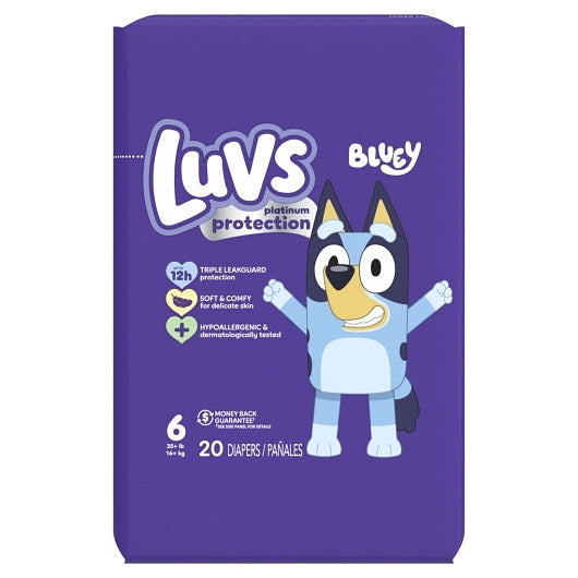 P&g Retail- Health & Beauty Luvs Platinum Size 6 Jumbo Diapers 4 - 20 Cnt - 20 Count - 4 Per Case