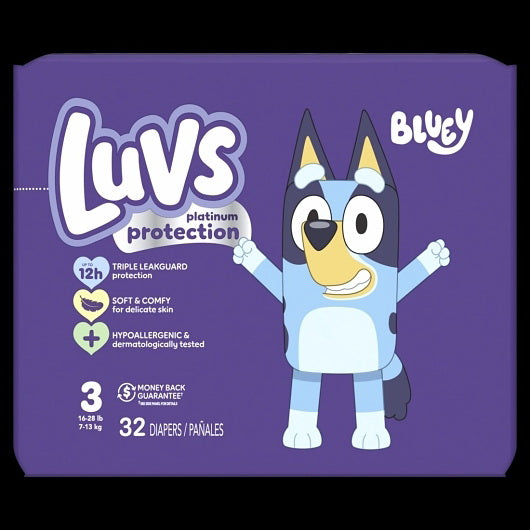 P&g Retail- Health & Beauty Luvs Platinum Size 3 Jumbo Diapers 4 - 32 Cnt - 32 Count - 4 Per Case