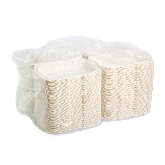 Amercare Royal Mineral Filled Pp Container Hinged Lid 9 X 6 X 3 1 Comp Lw Vented White 150 - 1 Per Case