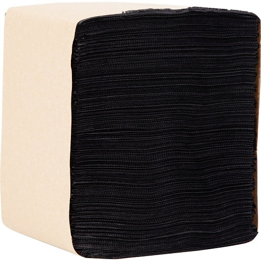 Paterson Paper Paterson Plain Black Beverage Napkin 2 Ply 3200 - 1 Each - 3200 Per Case