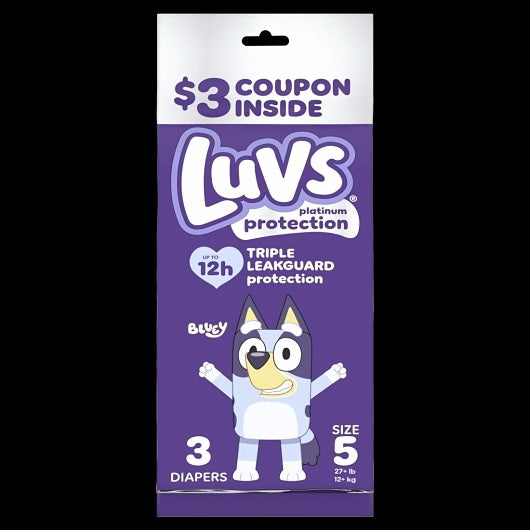 P&g Retail- Health & Beauty Luvs Platinum Protection Diapers Base Version Sample Mixed Size 3-5 1 - 40 Cnt - 40 Count - 1 Per Case