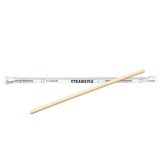 Strawfish 10.25" Giant Straw Wrapped Naturalbiodegradable 10 - 500 Cnt - 500 Count - 10 Per Case