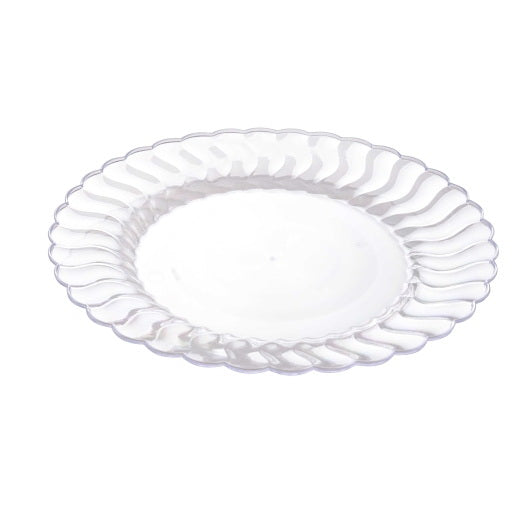 Emi Yoshi Inc. Fineline Settings 10.25" Ripple Clear Plate 8 - 18 - 144 Cnt - 144 Count - 144 Per Case