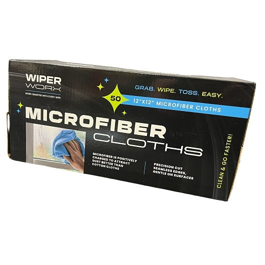 Central Textile Company Blue Pop Up Microfiber Cloths 400 - 8 -50 Each - 3200 Per Case