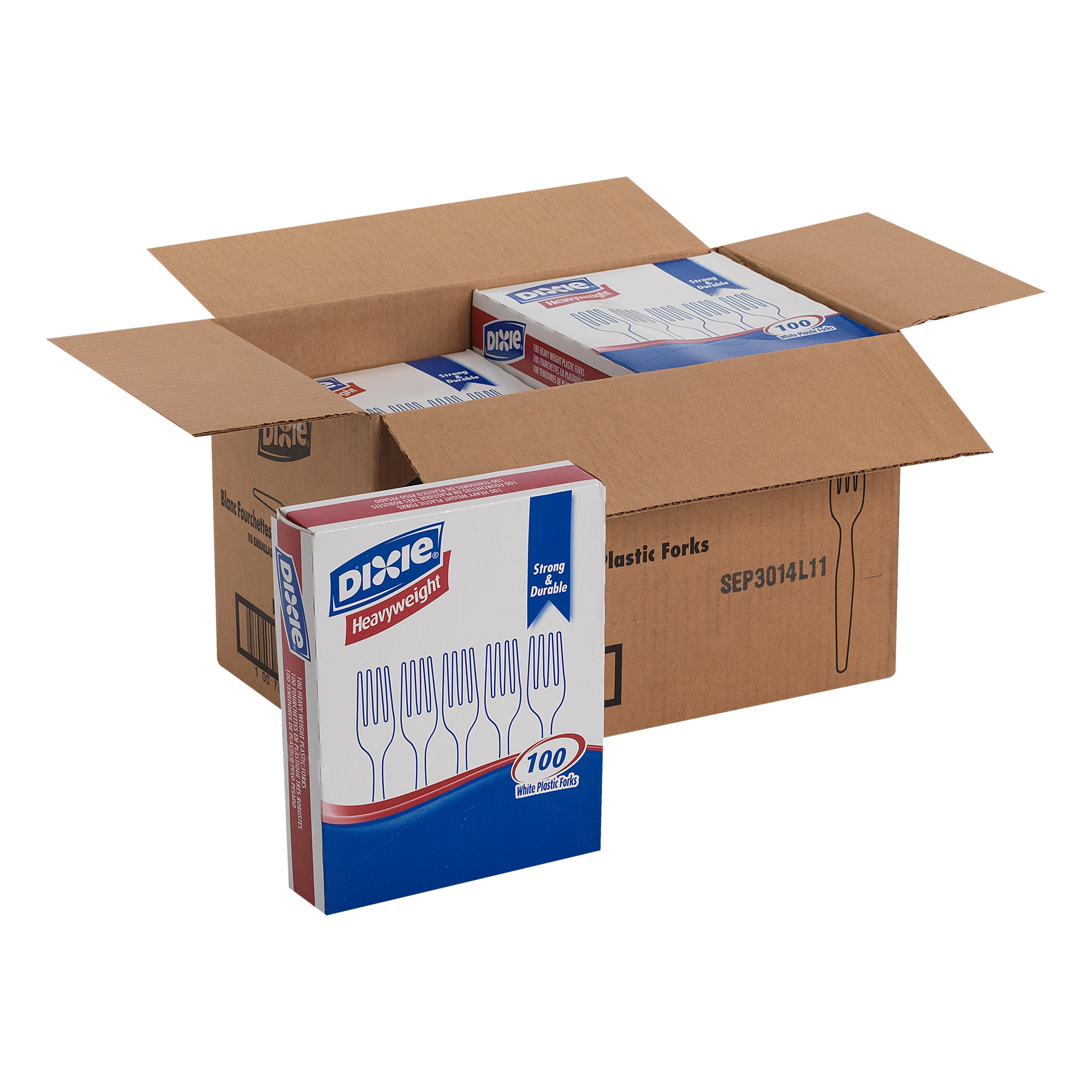 Dixie(R) Heavy-Weight Polystyrene Disposableplastic Forks Grab-N-Go(R) By Gp Pro (Georgia-Pacific)