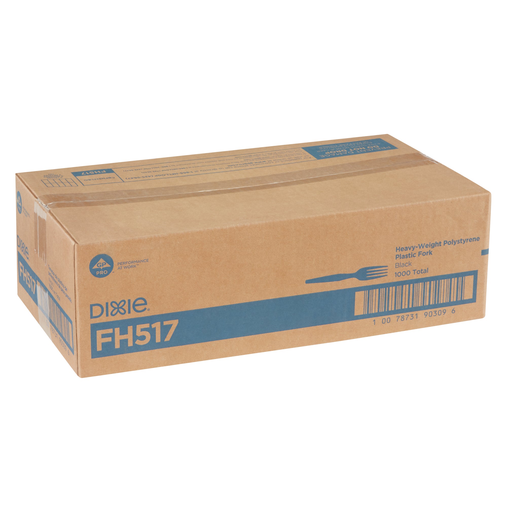 Dixie(R) Heavy-Weight Polystyrene Disposableplastic Forks By Gp Pro (Georgia-Pacific)  Black  1 000