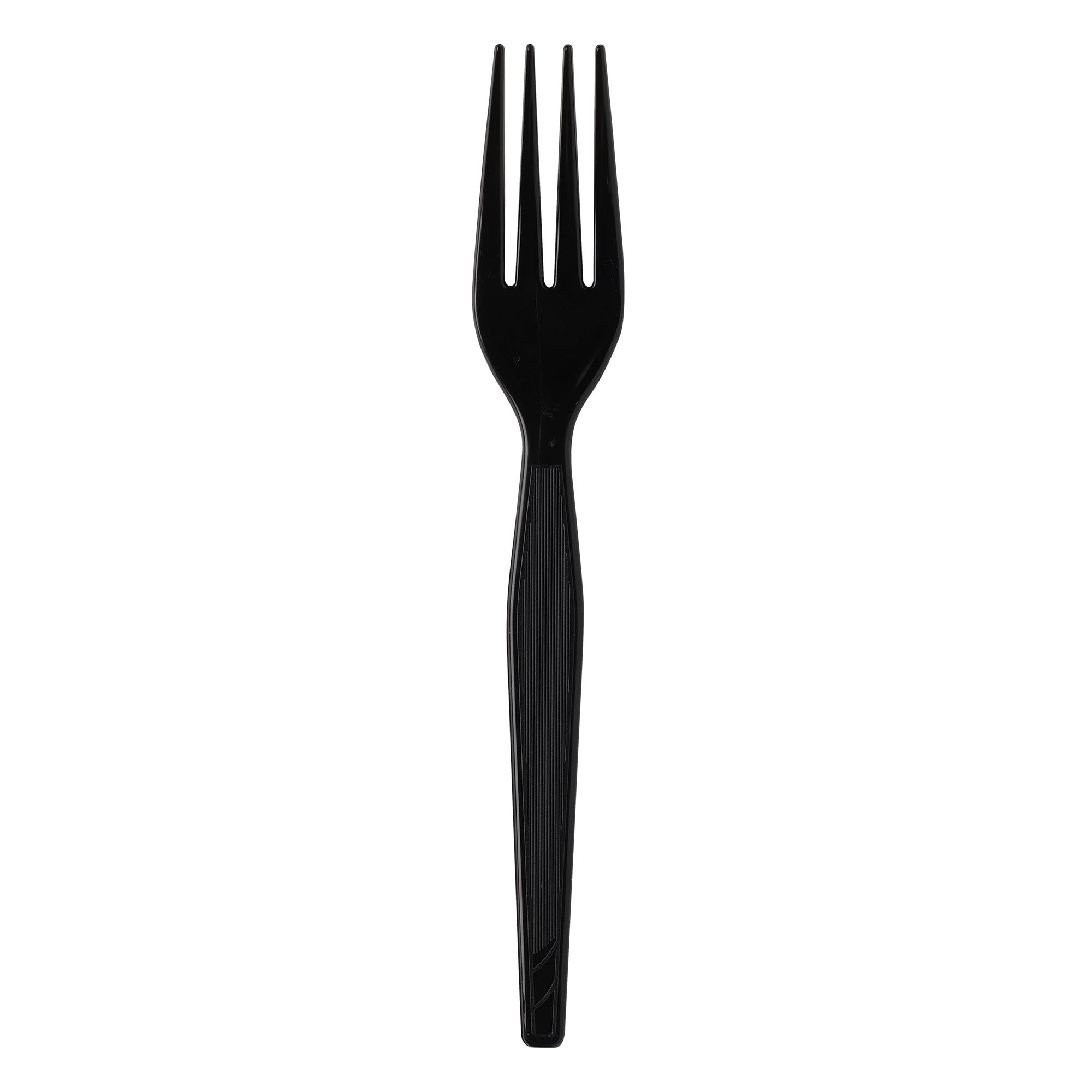 Dixie(R) Heavy-Weight Polystyrene Disposableplastic Forks By Gp Pro  Individually Wrapped  Black  1