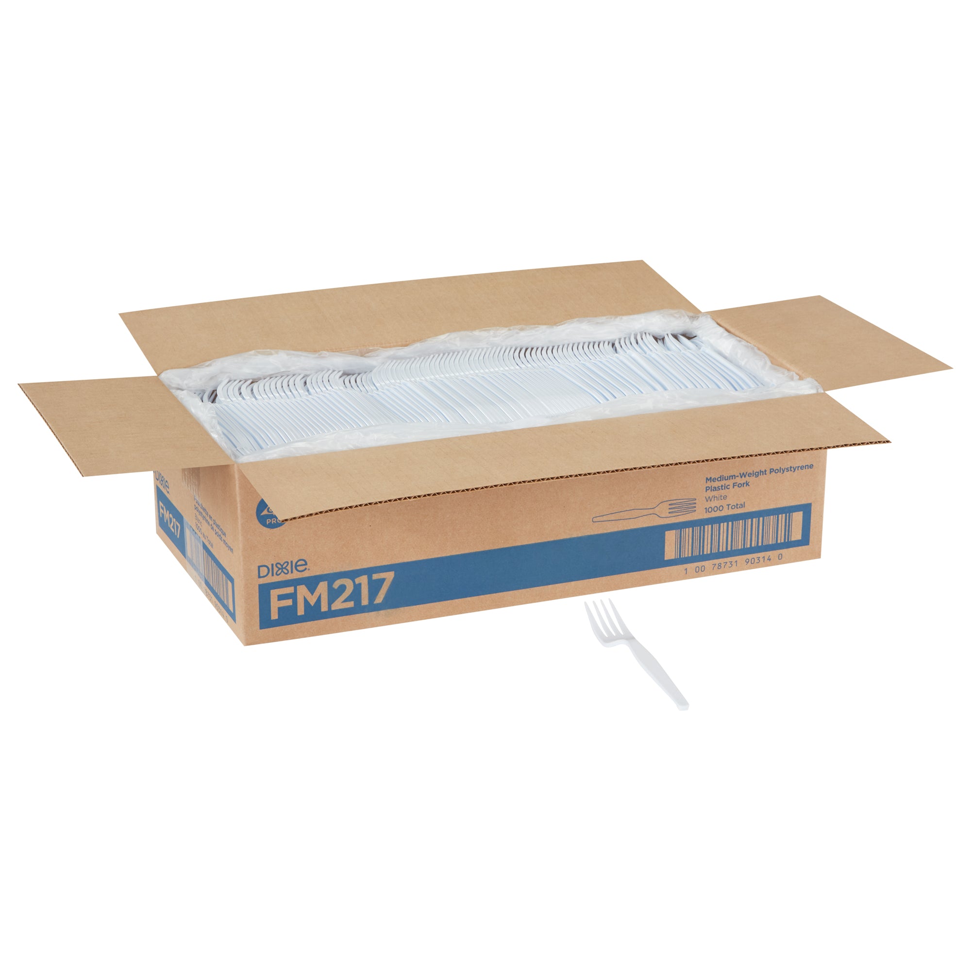 Dixie(R) Medium-Weight Polystyrene Disposable Plastic Forks By Gp Pro (Georgia-Pacific)  White  1 00