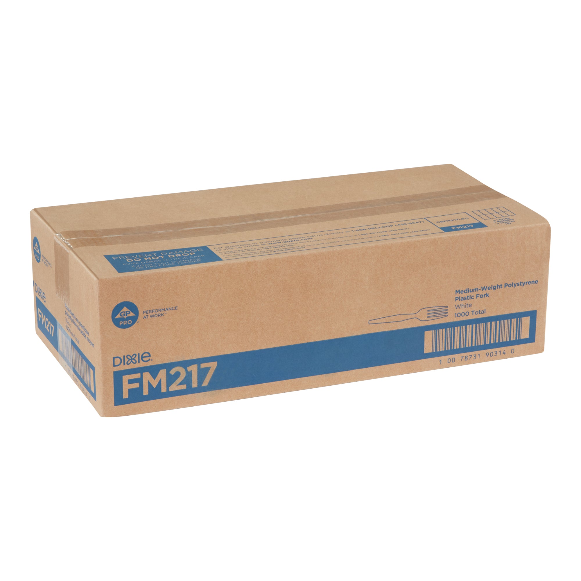 Dixie(R) Medium-Weight Polystyrene Disposable Plastic Forks By Gp Pro (Georgia-Pacific)  White  1 00