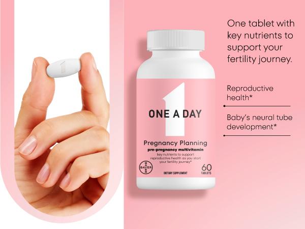 Bayer One-a-day Preconception 60 Count Bottles - Case of 24