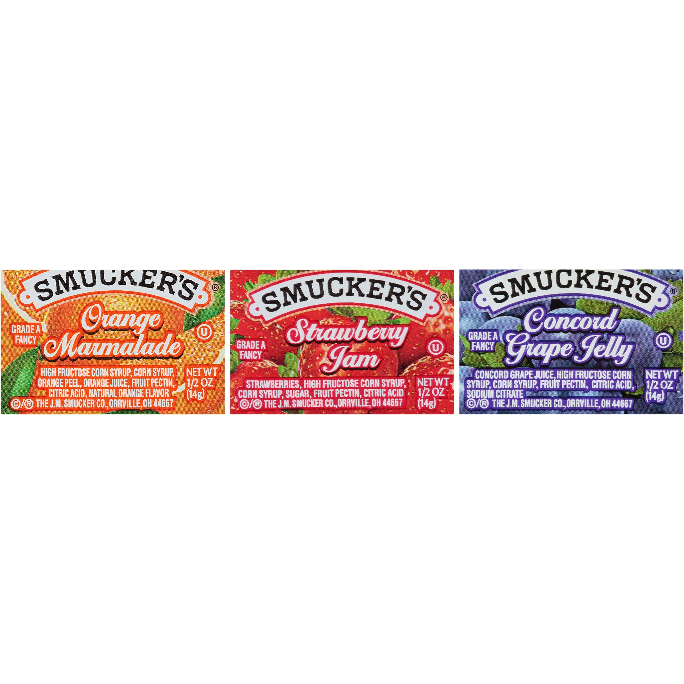 Smucker Assortment Plastic .5 Ounce Size - 6.25Per Case