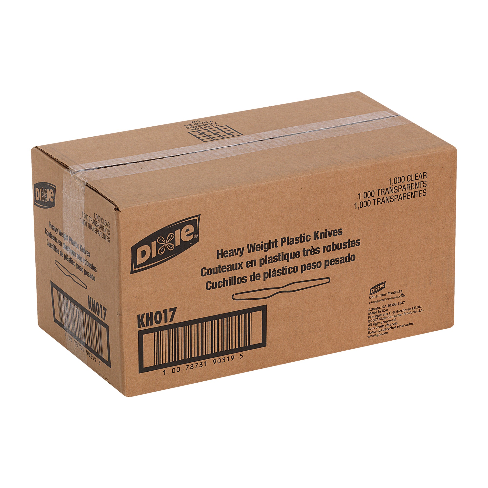 Dixie(R) Heavy-Weight Polystyrene Disposableplastic Knives By Gp Pro (Georgia-Pacific)  Crystal  1