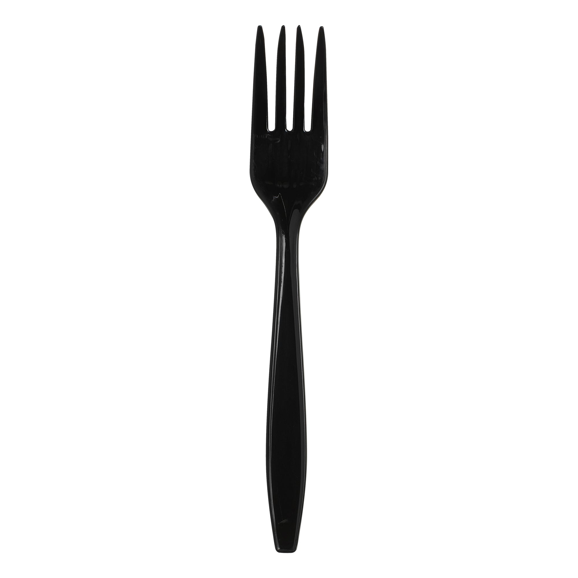 Dixie(R) Heavy-Weight Polypropylene Disposable Plastic Forks  Individually Wrapped  Black 1 000 For