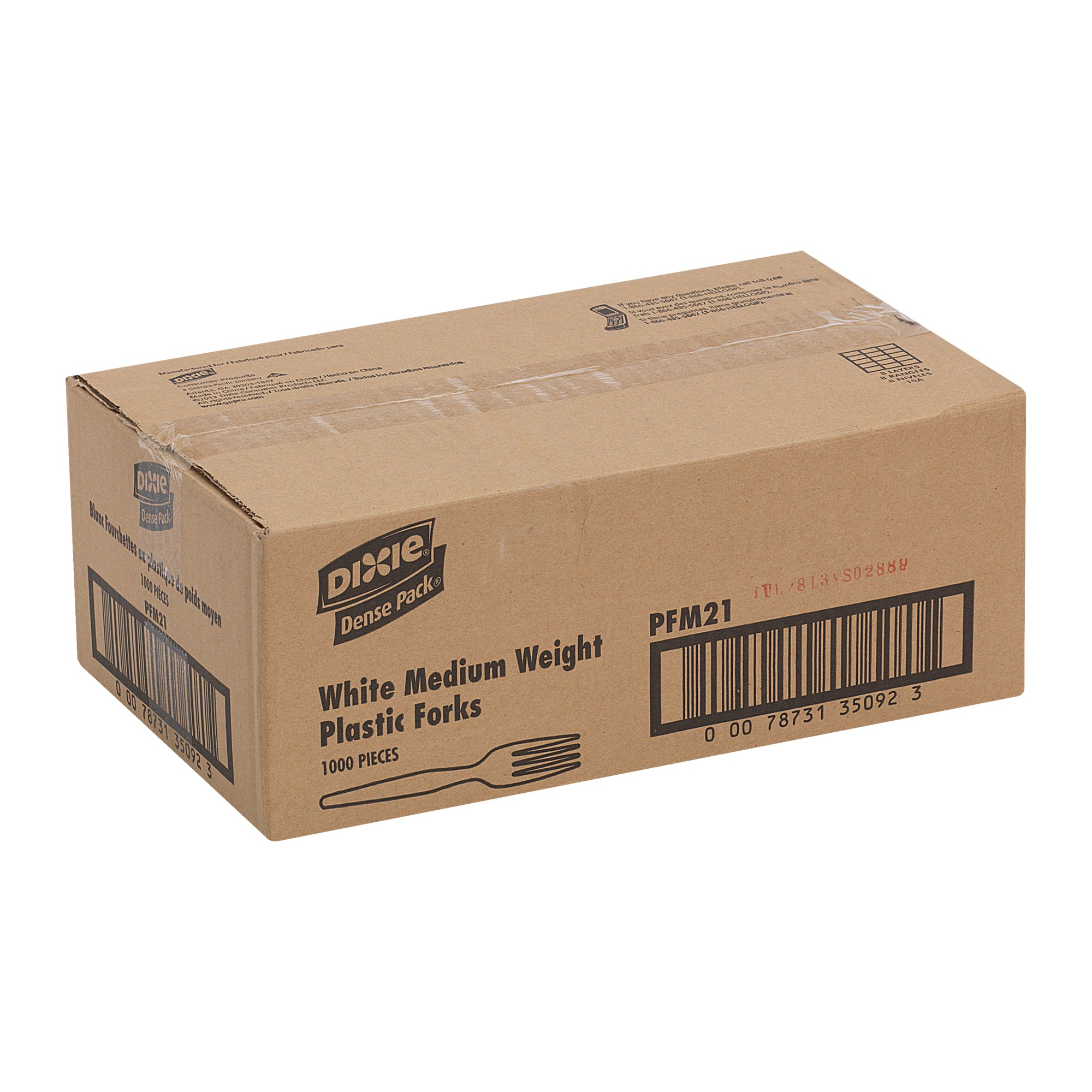 Dixie(R) Medium-Weight Polypropylene Disposable Plastic Forks By Gp Pro (Georgia-Pacific) White  1