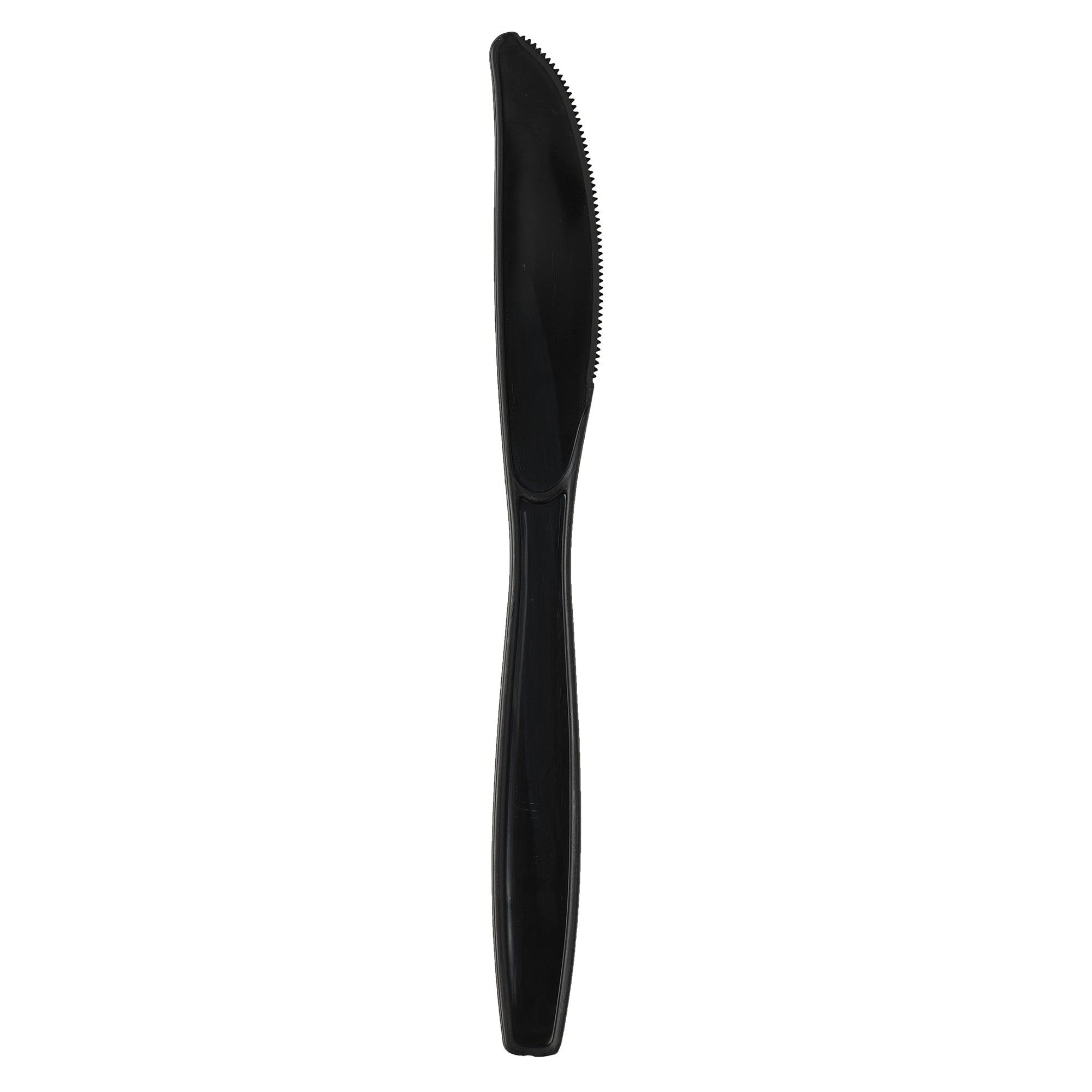 Dixie(R) Heavy-Weight Polypropylene Disposable Plastic Knives  Individually Wrapped  Black  1 000 Kn