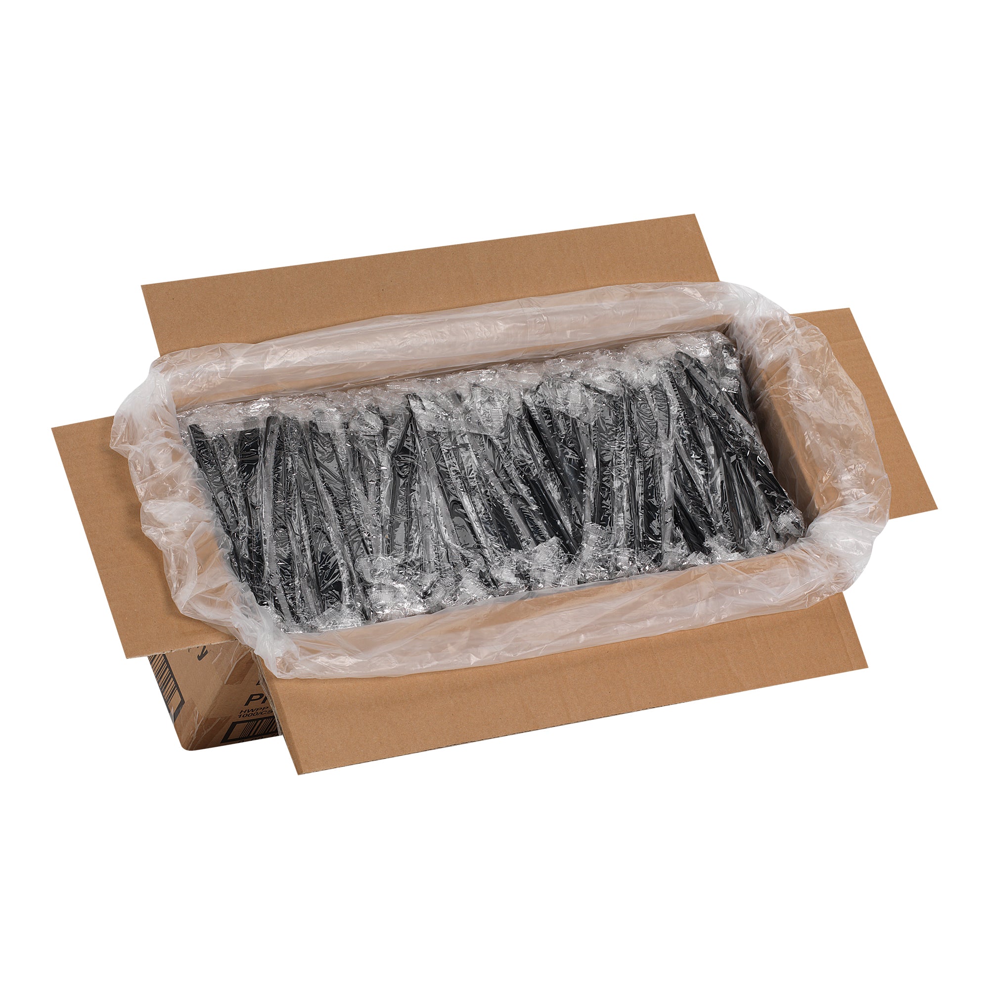 Dixie(R) Heavy-Weight Polypropylene Disposable Plastic Knives  Individually Wrapped  Black  1 000 Kn