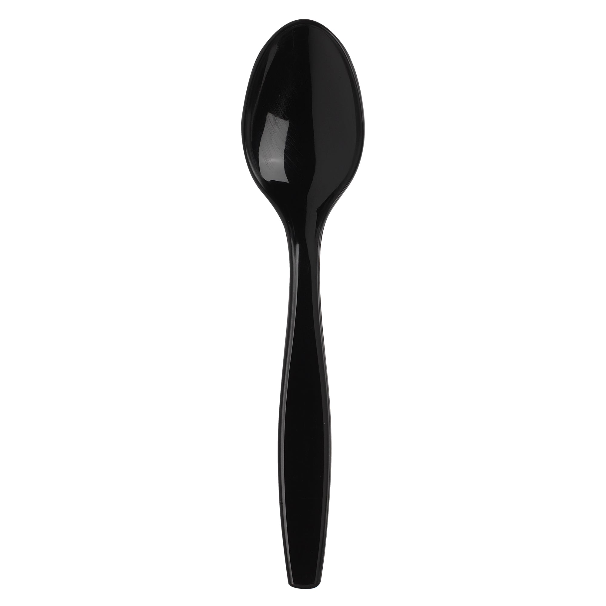 Dixie(R) Heavy-Weight Polypropylene Disposable Plastic Teaspoons  Individually Wrapped  Black  1 000