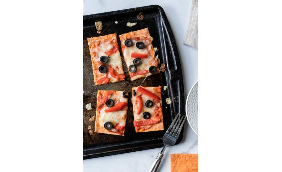 Atoria's Family Bakery Mini Roasted Red Pepper Lavash Flatbread T 6 Ounce Size - 8 Per