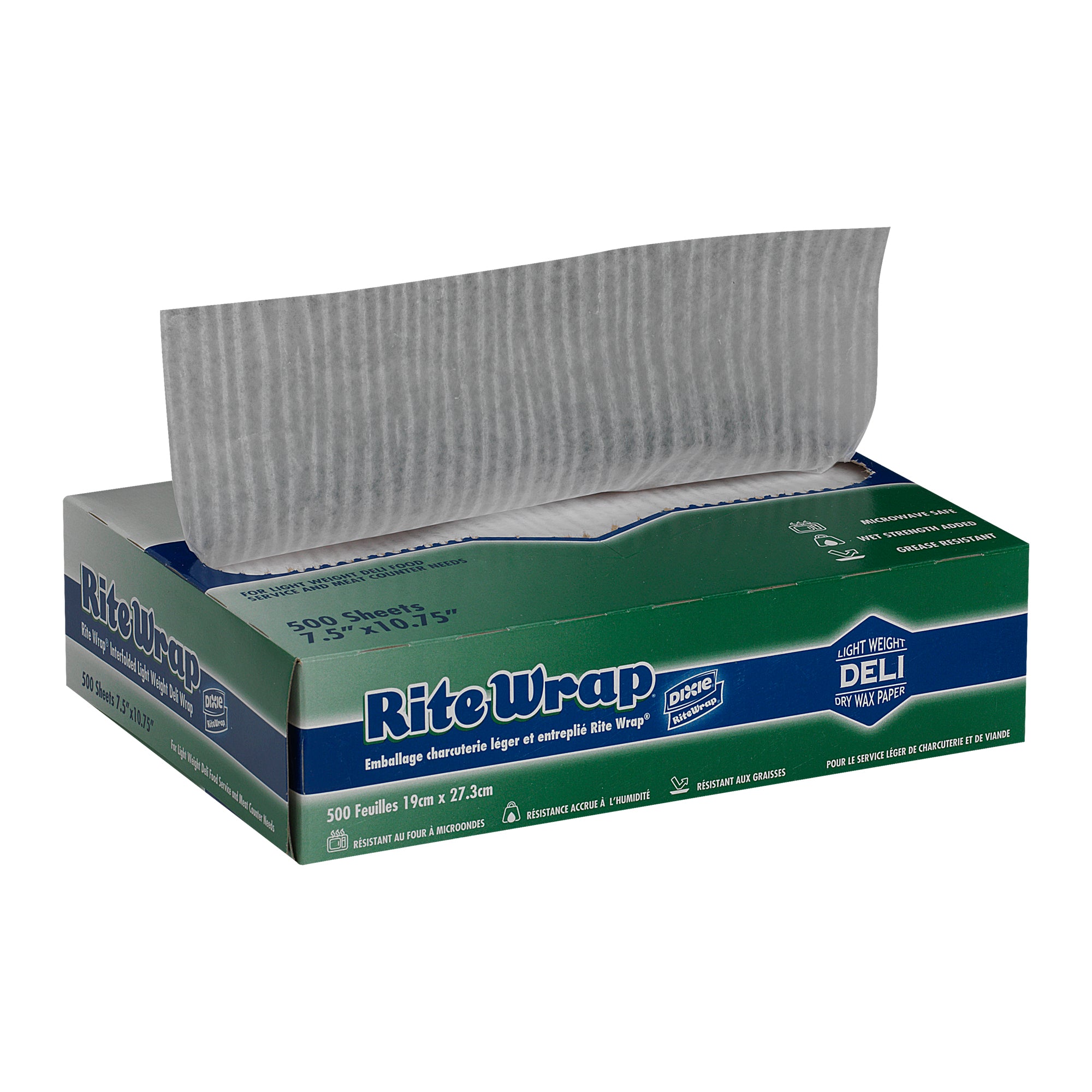 Rite-Wrap(R) Dry Wax Light-Weight Deli Paperby Gp Pro (Georgia-Pacific)  10.75" X 7.5"  White  6 00