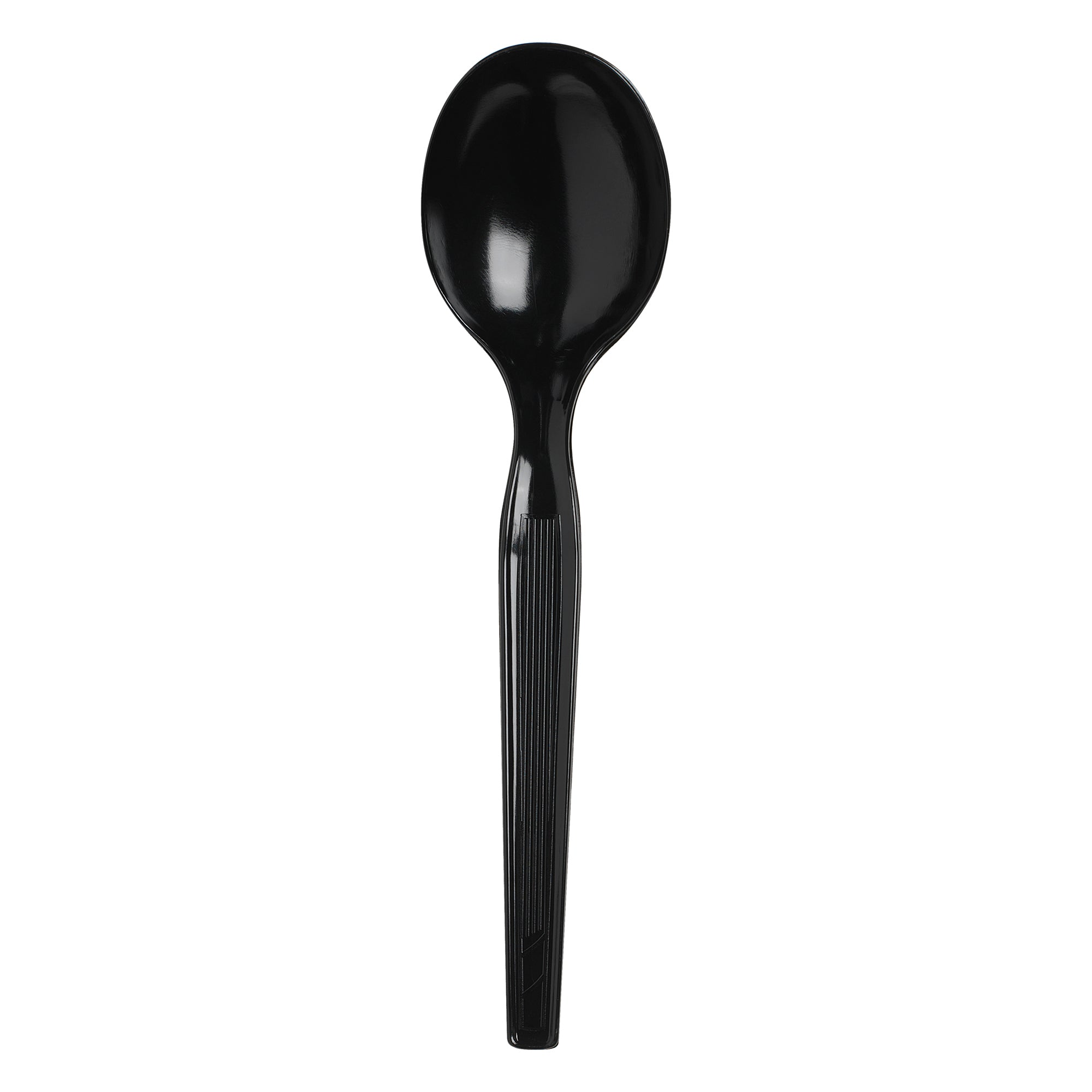 Dixie(R) Medium-Weight Polystyrene Disposable Plastic Soup Spoons By Gp Pro (Georgia-Pacific)  Black