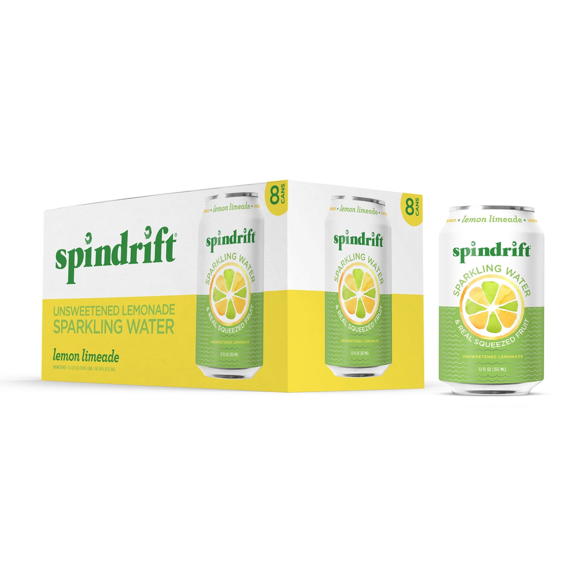 Spindrift Lemon Limeade Flavored Sparkling Water 12 Fluid Ounce - 24 Per Case