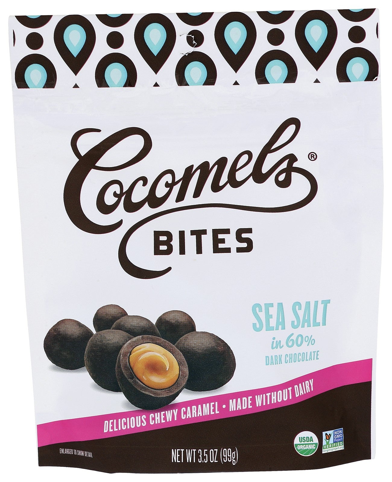 Cocomels Sea Salt Bites Organic Vegan Bag (case) 3.5 Ounce Size - 6 Per Case