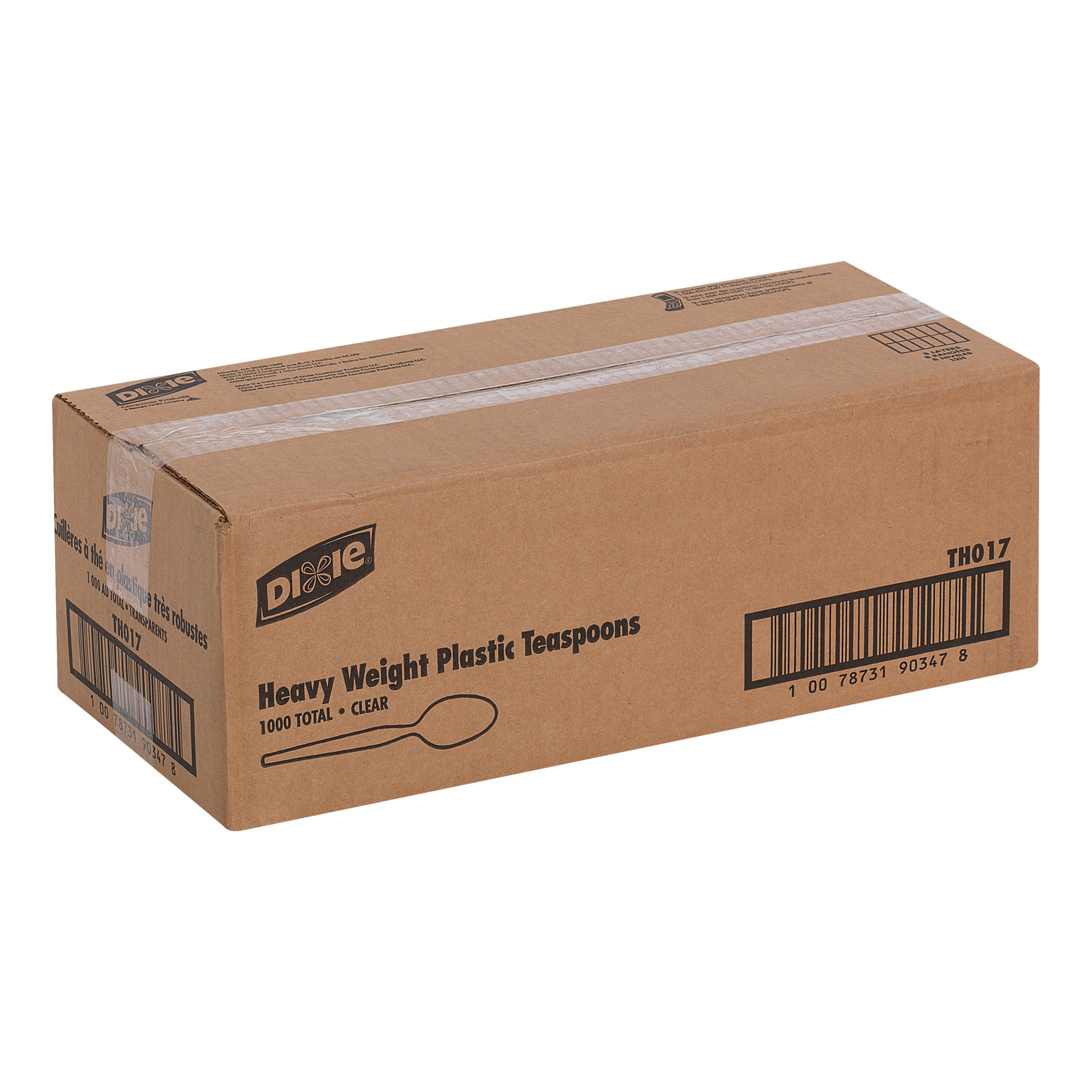 Dixie(R) Heavy-Weight Polystyrene Disposableplastic Teaspoons By Gp Pro (Georgia-Pacific)  Crystal