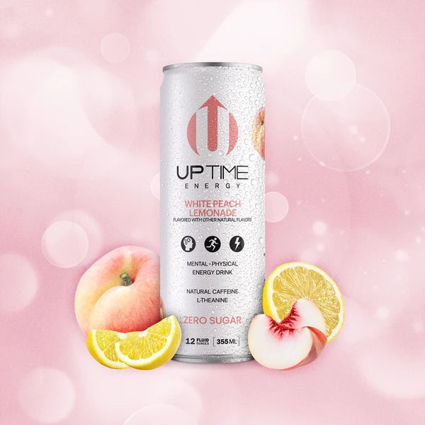Uptime Energy - Energy Drink Wht Peach Lemon Sugar Free - Case of 12-12 FZ