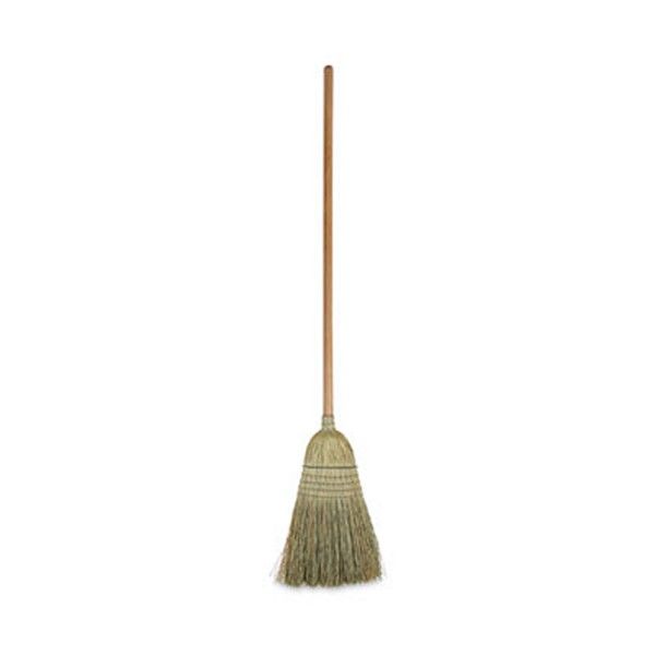 Boardwalk® 100% Corn Brooms, 60" Overall Length, Natural, 6/Carton