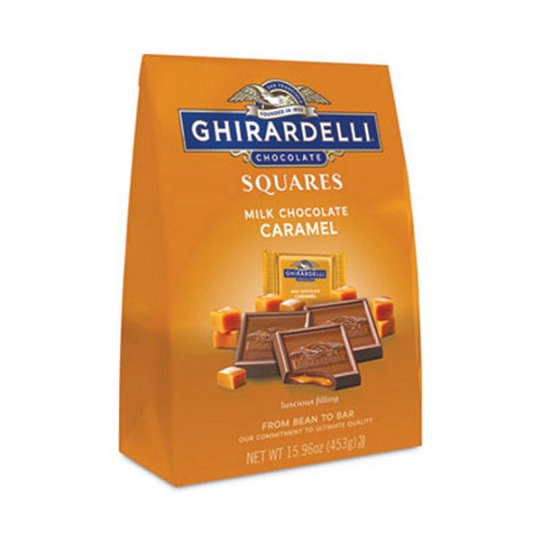 Ghiradelli Milk Chocolate and Caramel Chocolate Squares, 15.9 Bag