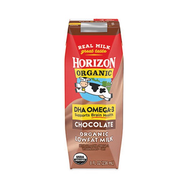 HorizonOrg Low Fat Milk, Chocolate, 8 oz, 18/Carton