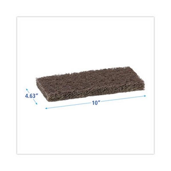 Boardwalk® Heavy-Duty Scour Pad, 4.63 X 10, Brown, 20/carton